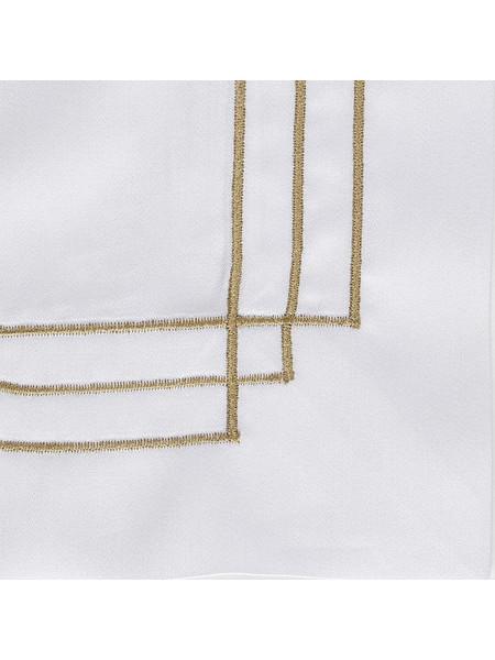 Celso de Lemos Σεντόνι Υπέρδιπλο 180x300 Quadra White/Gold