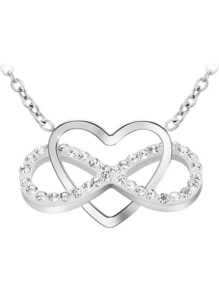 So Charm Γυναικείο Κολιέ Καρδιά από Ατσάλι Ασημί με Swarovski BS2845-ARGENT