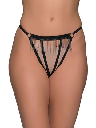 Milena By Paris Γυναικείο Sexy String Αυτοκινήτου Μαύρο 6930
