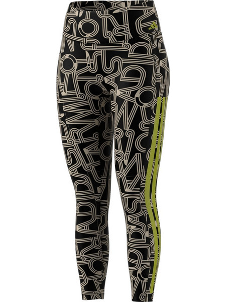 Adidas Performance FARM Γυναικείο Κολάν 7/8 Ψηλόμεσο Μαύρο Lime KD4626
