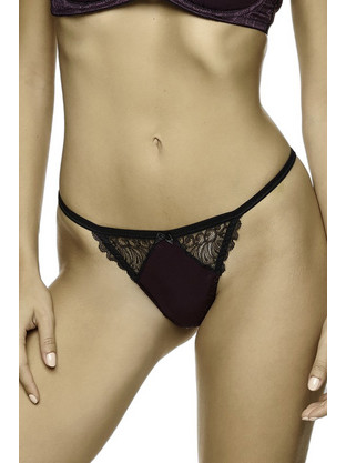 Miss Rosy Γυναικείο Sexy String με Δαντέλα Μαύρο 11213