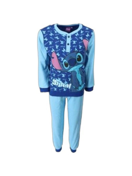 Disney Lilo & Stitch Παιδική Πιτζάμα Συνθετική Χειμωνιάτικη Royal Blue Γαλάζια LIL23-2330A