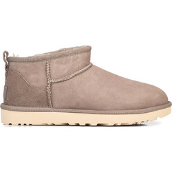 UGG Classic Ultra Mini Γυναικεία Μποτάκια Suede Μπεζ με Γούνα 1116109-DDRG