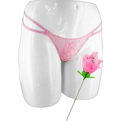 Kinksters Γυναικείο Sexy String με Δαντέλα Ροζ 3080-0060