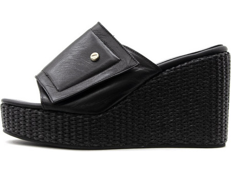Bacali Collection Καλοκαιρινές Γυναικείες Πλατφόρμες Ψηλές Μαύρες BCL-K23-01