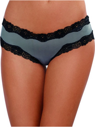 Dreamgirl Γυναικείο Sexy Slip με Δαντέλα Ανθρακί 1434