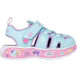 Skechers Παιδικά Παπουτσοπέδιλα για Κορίτσι Ανατομικά Γαλάζια Ροζ 303162N-TQLV