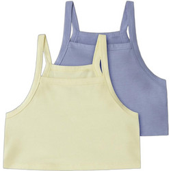 Name It Παιδικό Crop Top Αμάνικο Λιλά Κίτρινο 13228200