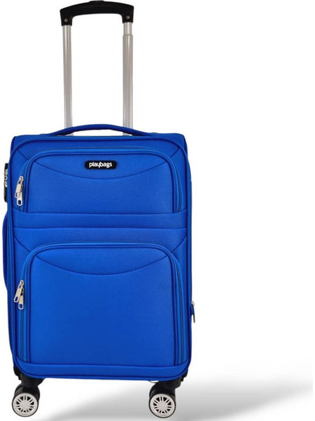 Playbags Collection FW80320C Βαλίτσα Καμπίνας 56x36x20cm με 4 Ρόδες Royal Blue