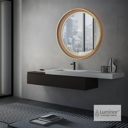 Luminor Eclipse Στρογγυλός Καθρέπτης Μπάνιου Led Αντιθαμβωτικός Μεταλλικός ECL82