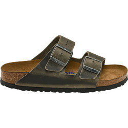 Birkenstock Arizona Γυναικεία Σανδάλια Suede Ανατομικά Ασημί 552801