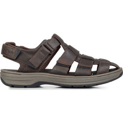 Clarks Saltway Cove Δερμάτινα Ανδρικά Πέδιλα Κλειστά Ανατομικά Καφέ 26176900
