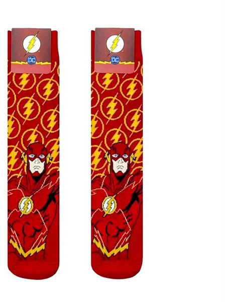 Cimpa Flash Βαμβακερές Ανδρικές Κάλτσες Ψηλές με Σχέδια Κόκκινες FL20549