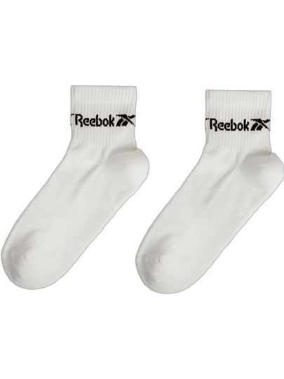 Reebok Midcut Βαμβακερές Ανδρικές Κάλτσες Κοντές Λευκές 1264638