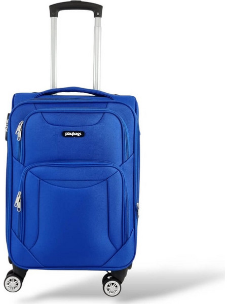 Playbags Collection FW8024-20 Βαλίτσα Καμπίνας 57x36x20cm με 4 Ρόδες Royal Blue