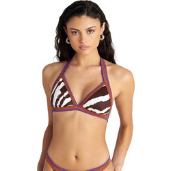 BLU4U Bikini Top Τριγωνάκι Animal Print Καφέ 26366561-18