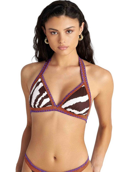 BLU4U Bikini Top Τριγωνάκι Animal Print Καφέ 26366561-18
