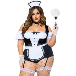 Leg Avenue Frenchie Sexy Στολή Καμαριέρα Λευκή Μαύρη 714718558721