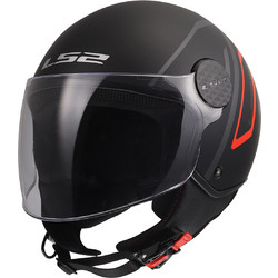 LS2 OF558 Sphere Lux II Minim Black Red Κράνος Μηχανής Jet 1000gr