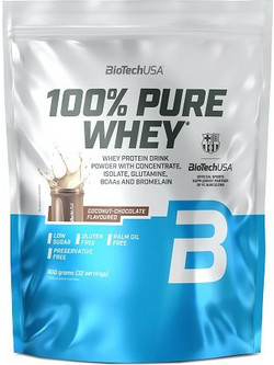 Biotech USA 100% Pure Whey Chocolate Coconut Πρωτεΐνη Ορού Γάλακτος Γράμμωσης Χωρίς Γλουτένη 900gr