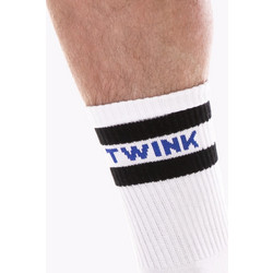 Barcode Berlin Twink Ανδρικές Κάλτσες Ψηλές με Σχέδια Λευκές