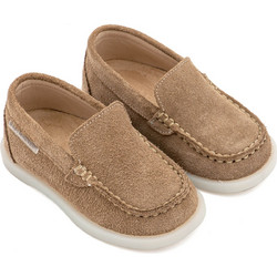 Babywalker Βαπτιστικά Loafers για Αγόρι Δερμάτινα Ανατομικά Ταμπά BW4313