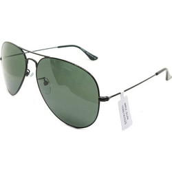 Moritz MZ16858P NW05 Ανδρικά Γυαλιά Ηλίου Aviator Μεταλλικά Μαύρα με Πράσινο Φακό