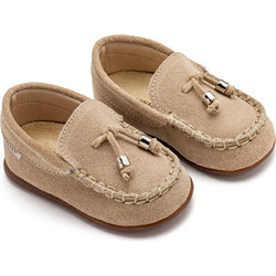 Babywalker Βαπτιστικά Loafers για Αγόρι Δερμάτινα Ανατομικά Μπεζ PRI2121
