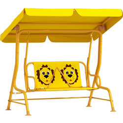 Outsunny Διθέσια Κούνια Πολυπροπυλενίου Κίτρινη 8056644292617