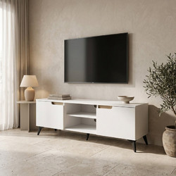 Pakoworld Έπιπλο Τηλεόρασης Μοριοσανίδα Μ150xΠ38xΥ44cm Kemvio 049-000124