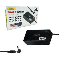 Andowl Q-A077 Φορτιστής Laptop 120W με Αποσπώμενο Καλώδιο Τροφοδοσίας και Σετ Βυσμάτων