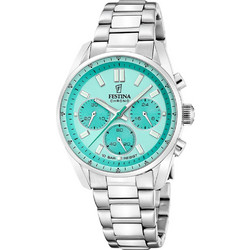 Festina Boyfriend Γυναικείο Ρολόι Χρονογράφος με Ασημί Μεταλλικό Μπρασελέ F20753/3
