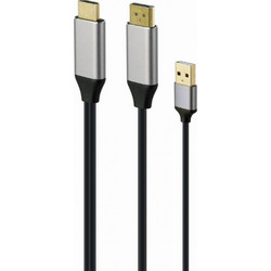 Cablexpert Καλώδιο DisplayPort to HDMI Male 2m Black A-HDMIM-DPM-01