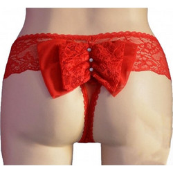 Papatya Γυναικείο Sexy String με Δαντέλα Κόκκινο 4266