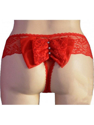 Papatya Γυναικείο Sexy String με Δαντέλα Κόκκινο 4266