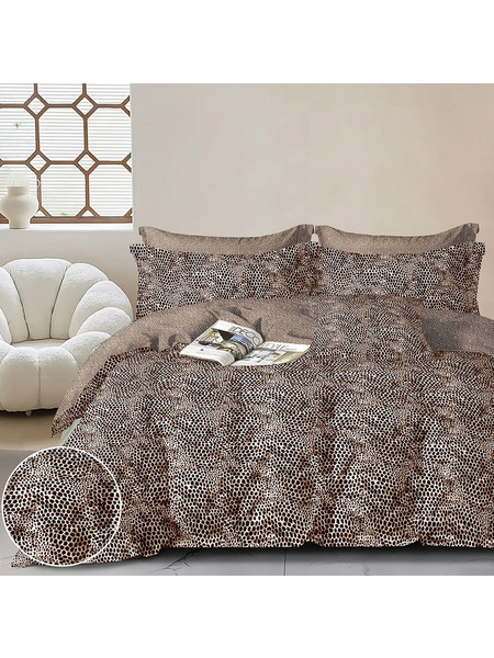Beauty Home Σετ Πάπλωμα Υπέρδιπλο 220x240 Memories Art 12688 Μπεζ