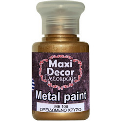 Maxi Decor Metal 106 Gold Ακρυλικό Χρώμα Ζωγραφικής 60ml