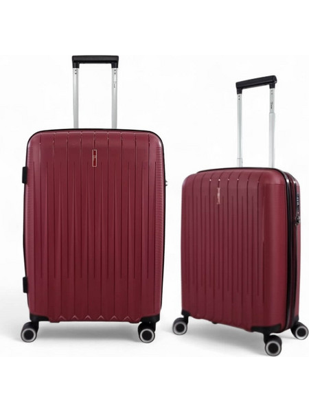 Rain RB80152 Σετ Βαλίτσες 2τμχ Καμπίνας & Μεσαία Μπορντό
