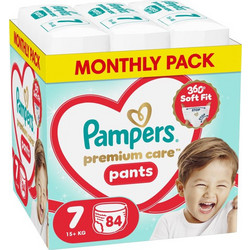 Pampers Premium Care Pants Πάνες Βρακάκι No7 15+kg 84τμχ