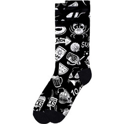 American Socks Hella Hot Ανδρικές Κάλτσες Ψηλές με Σχέδια Μαύρες AS427
