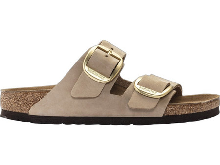 Birkenstock Arizona Big Buckle Γυναικεία Σανδάλια Suede Ανατομικά Μπεζ 1024064