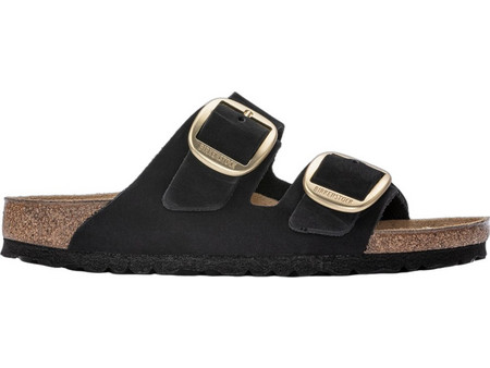 Birkenstock Arizona Big Buckle Δερμάτινα Γυναικεία Σανδάλια Ανατομικά Μαύρα 1023290