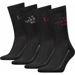 Levi's Ανδρικές Κάλτσες Ψηλές με Σχέδια Μαύρες 4Pack 701235811-002