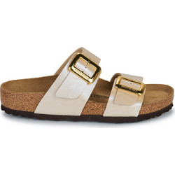 Birkenstock Sydney Δερμάτινα Γυναικεία Σανδάλια Ανατομικά Ασημί 1029463