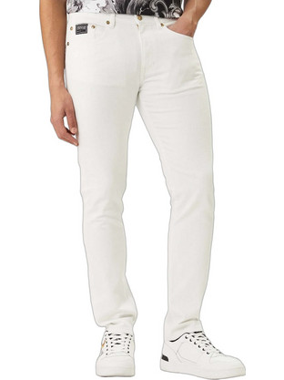 Versace Ανδρικό Τζιν Παντελόνι Slim Εφαρμογή Λευκό 80GAB5S0-80UP500-003