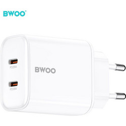 Bwoo CDA206 Φορτιστής χωρίς Καλώδιο με 2 Θύρες USB-C 35W Power Delivery