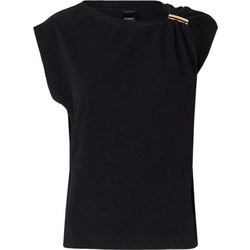Pinko Γυναικείο Καλοκαιρινό Top Βαμβακερό Μαύρο 106478A35D-Z99