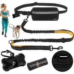Purlov Hip Belt Λουρί Σκύλου Hands-Free έως 50kg 2m Μαύρο