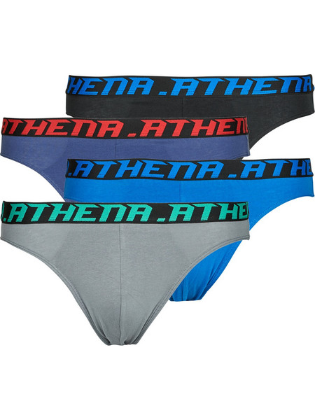 Athena Ανδρικά Σλιπ Βαμβακερά 4Pack LC82-2510