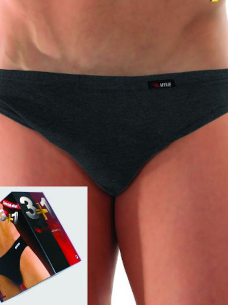 Apple Boxer Ανδρικά Σλιπ Βαμβακερά Ανθρακί 4Pack 0214240